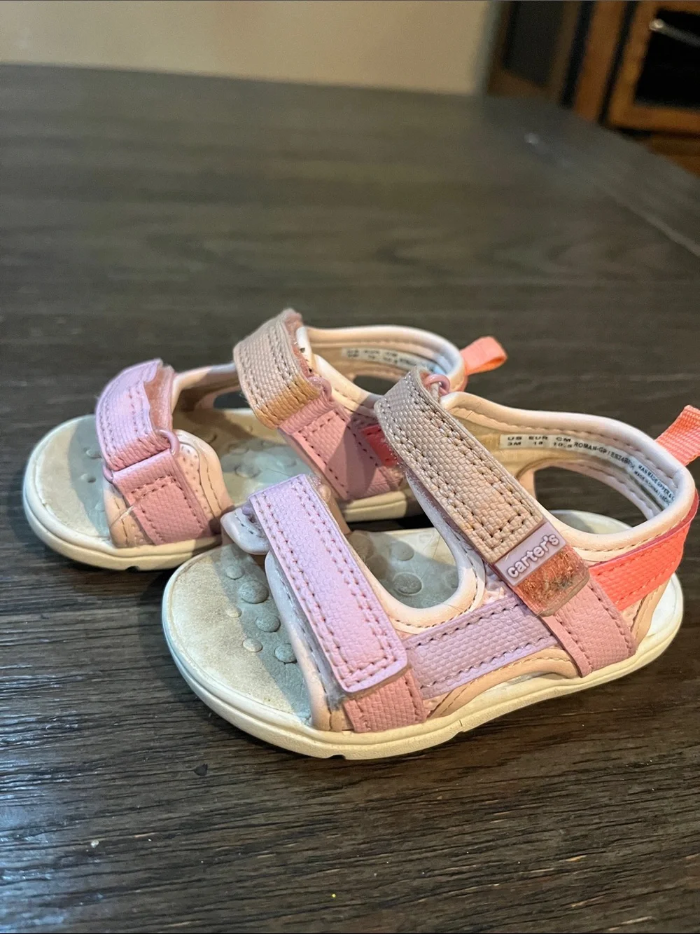 Carter's Light Pink Toddler Sandals with Adjustable Straps